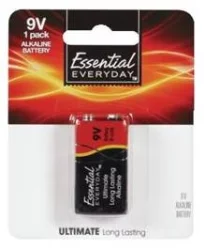 Essential Everyday Battery, Alkaline, 9V, 1 Pack