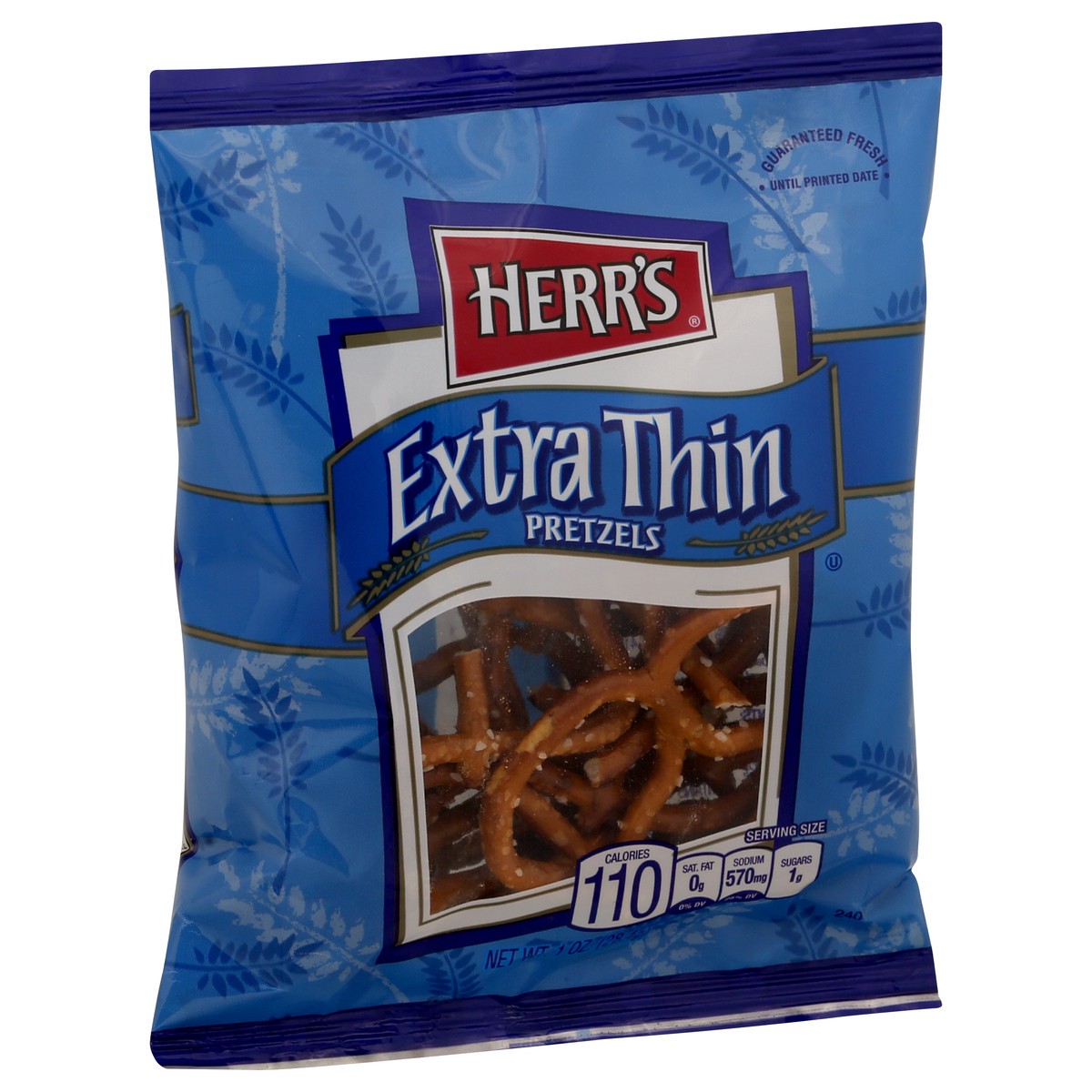 slide 9 of 9, HERRS Pretzel Thins, 1.5 oz