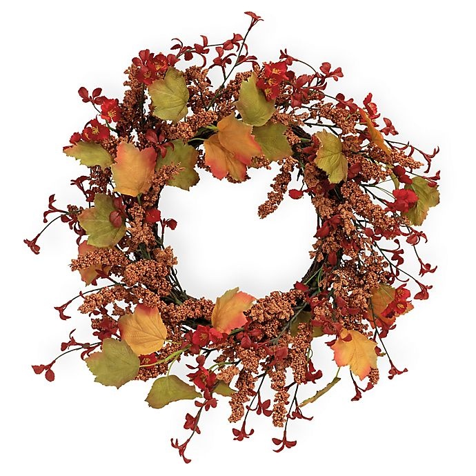 slide 1 of 1, Boston International Autumn Impressions Wreath, 19 in