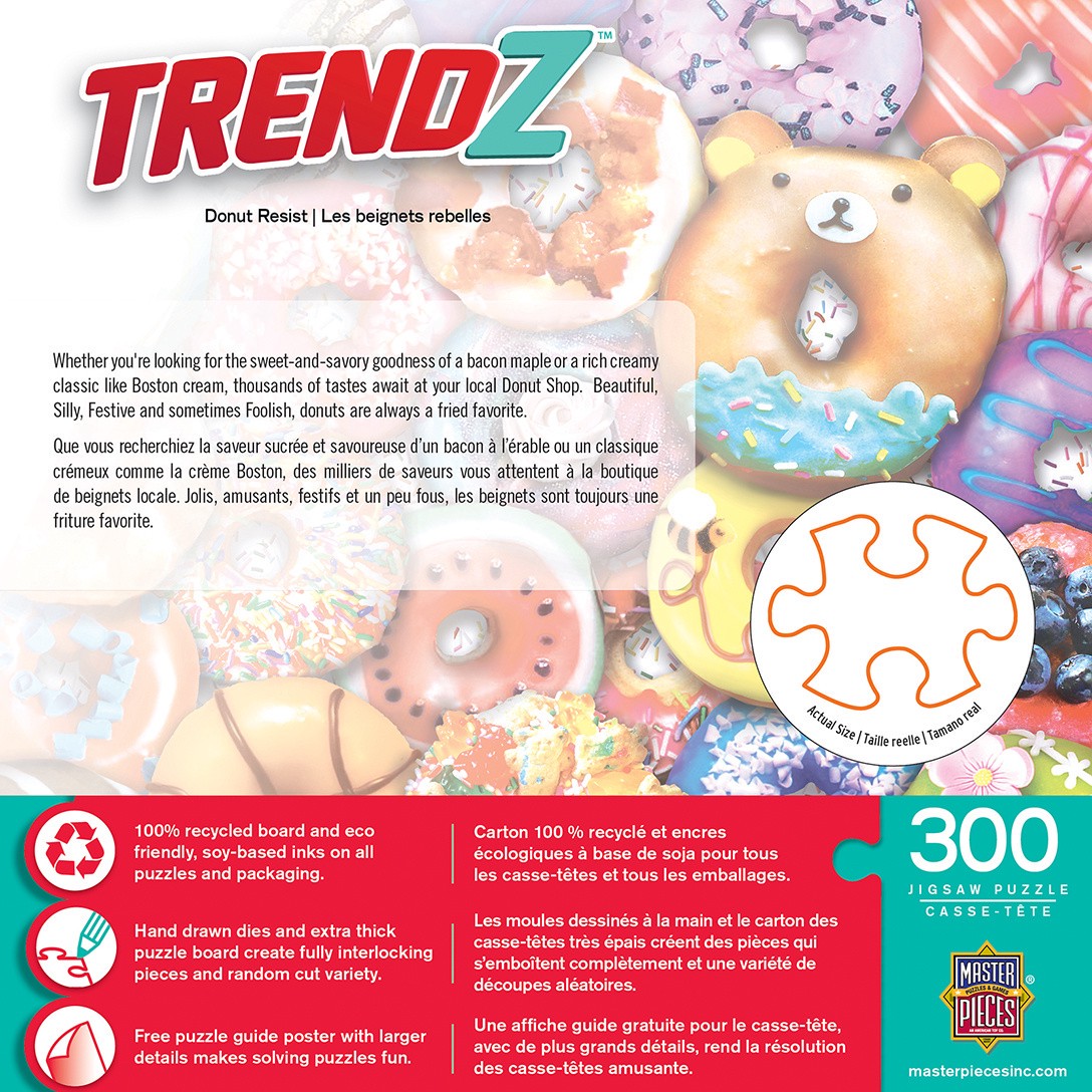 slide 5 of 6, Masterpieces Trendz - Donut Resist 300 Piece EZ Grip Puzzle, 1 ct