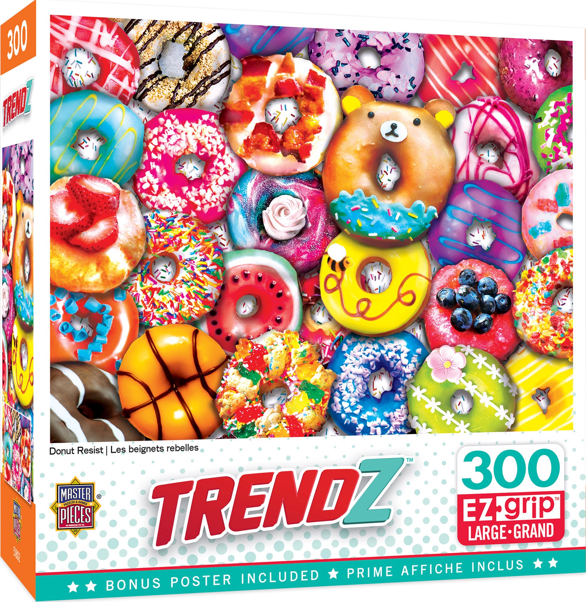 slide 2 of 6, Masterpieces Trendz - Donut Resist 300 Piece EZ Grip Puzzle, 1 ct