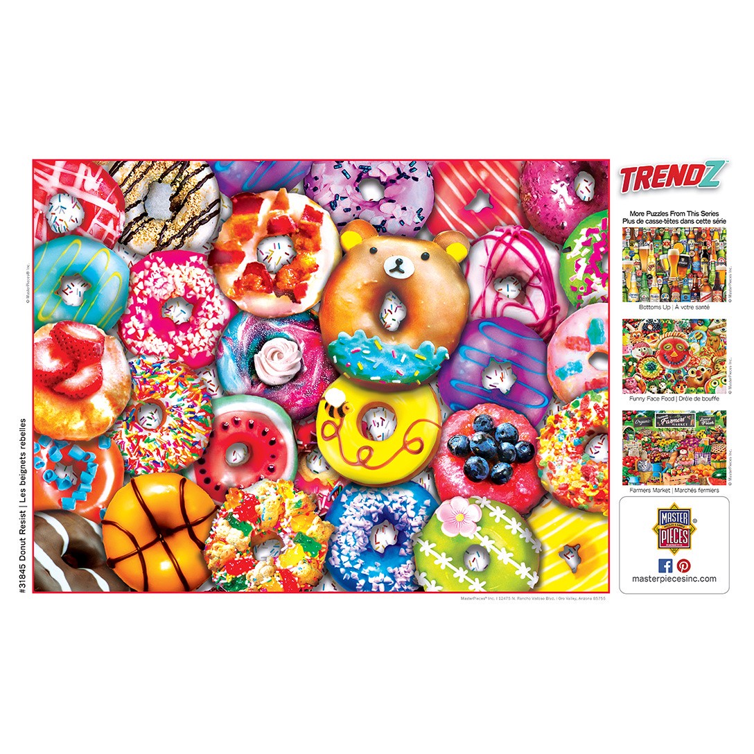 slide 4 of 6, Masterpieces Trendz - Donut Resist 300 Piece EZ Grip Puzzle, 1 ct