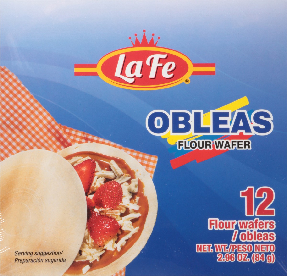 slide 13 of 13, La Fe Obleas Flour Wafer 12 ea, 12 ct