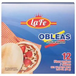 La Fe Obleas Flour Wafer - 12 ea