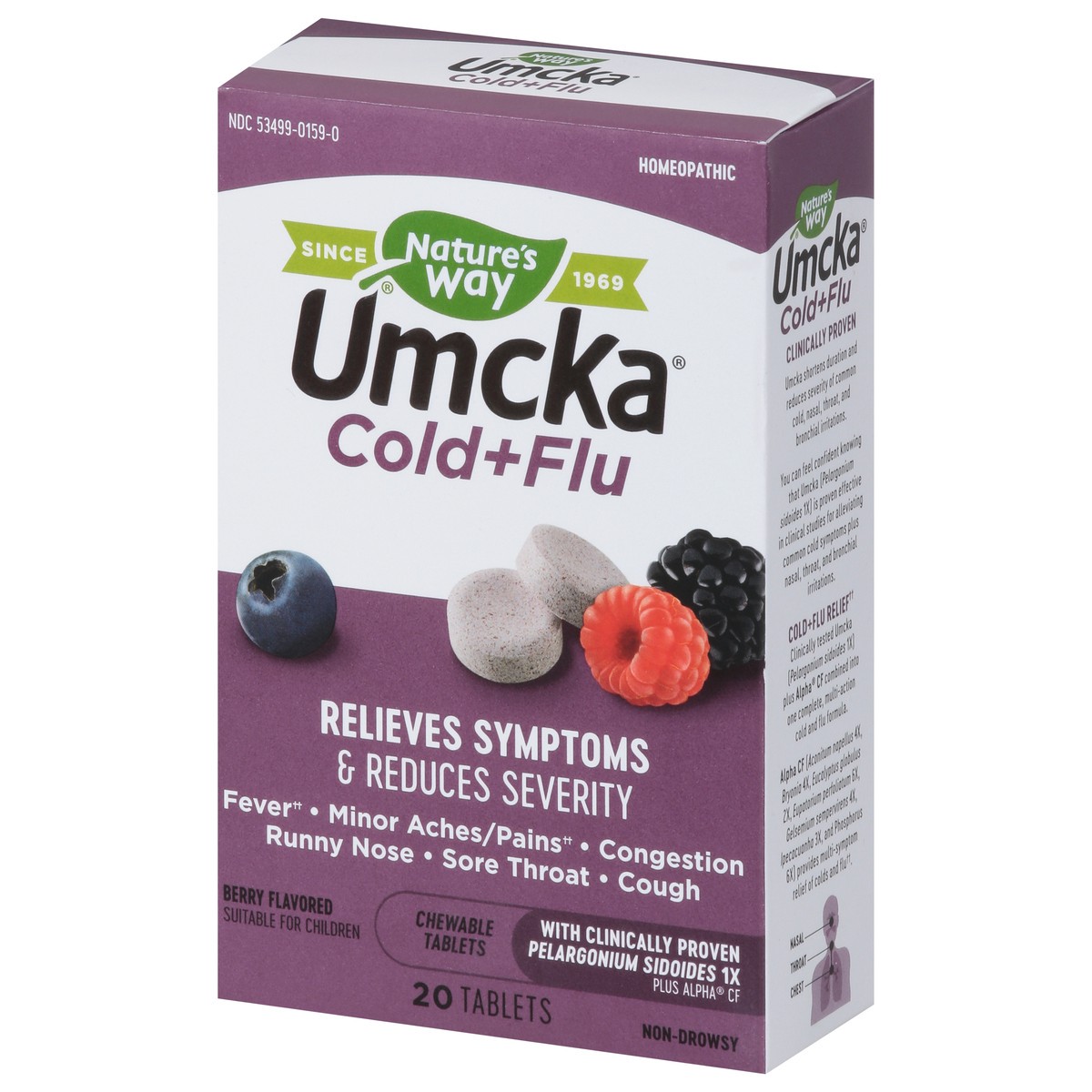 slide 8 of 9, Nature's Way Umcka Homeopathic Berry Flavored Cold + Flu Relief 20 ea, 20 ct