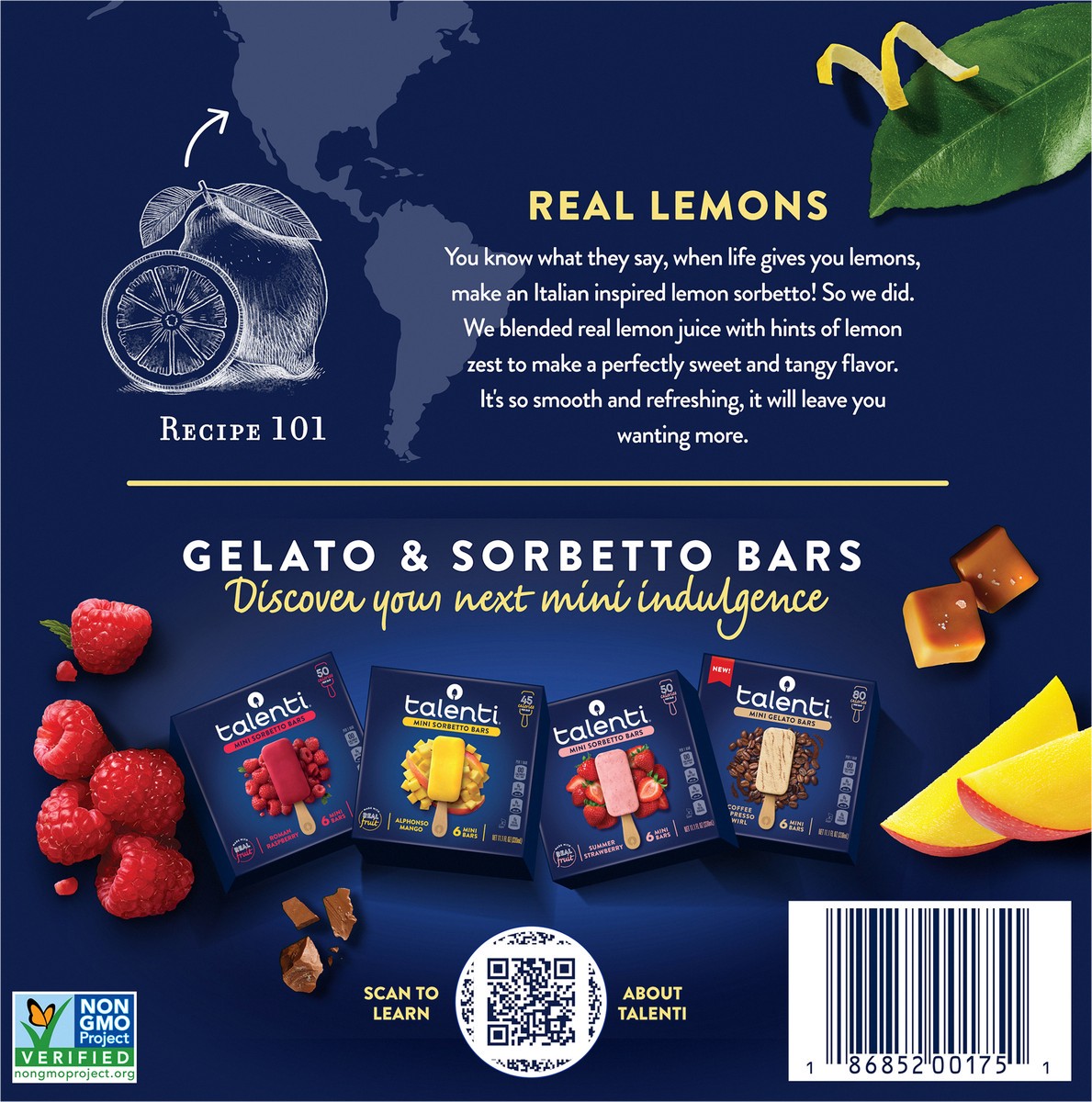 slide 3 of 14, Talenti Mini Sorbetto Fruit Bars Zesty Lemon, 6 ct