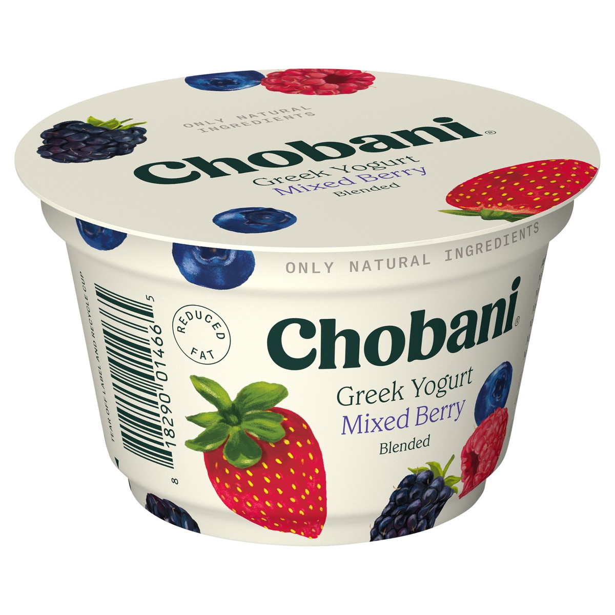slide 2 of 9, Chobani Low-Fat Greek Yogurt Mixed Berry Blended 5.3oz, 5.3 oz
