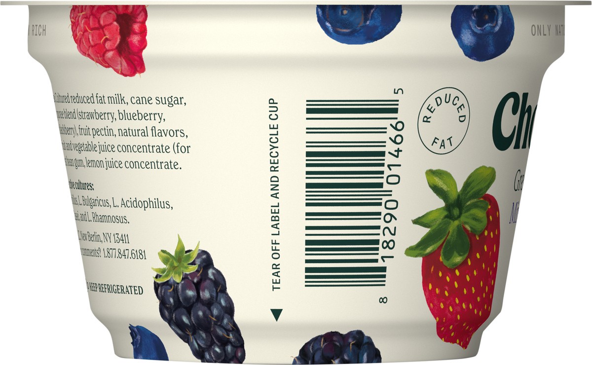 slide 7 of 9, Chobani Mixed Berry Blended Low Fat Greek Yogurt - 5.3oz, 5.3 oz
