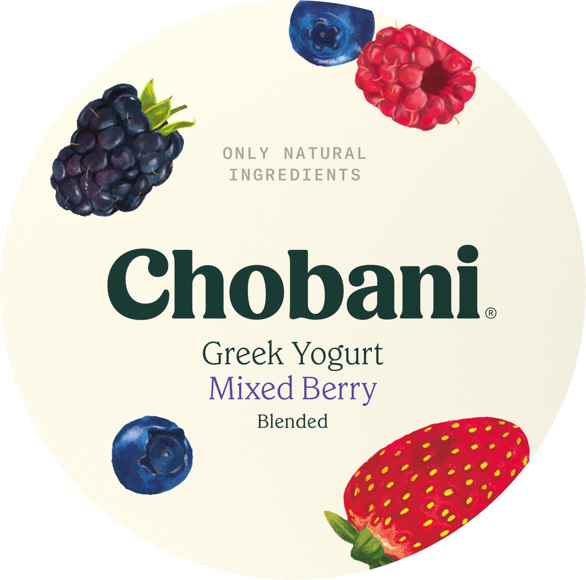 slide 9 of 9, Chobani Low-Fat Greek Yogurt Mixed Berry Blended 5.3oz, 5.3 oz