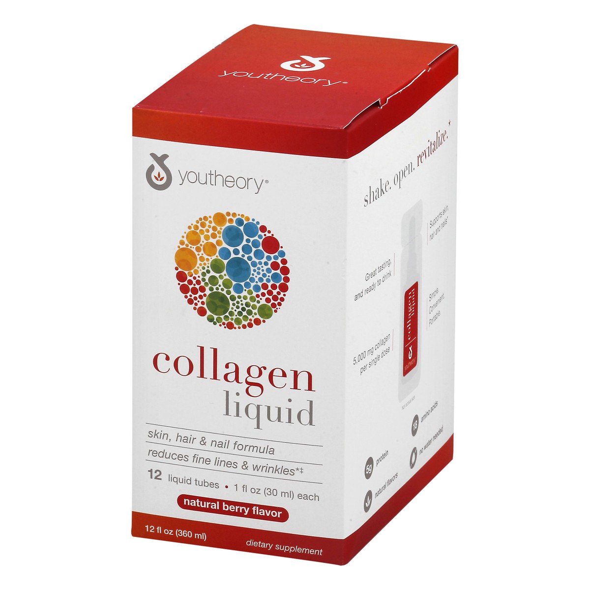 slide 8 of 9, Youtheory Collagen Liquid Packets (Natural Berry), 12 ct., 12 ct