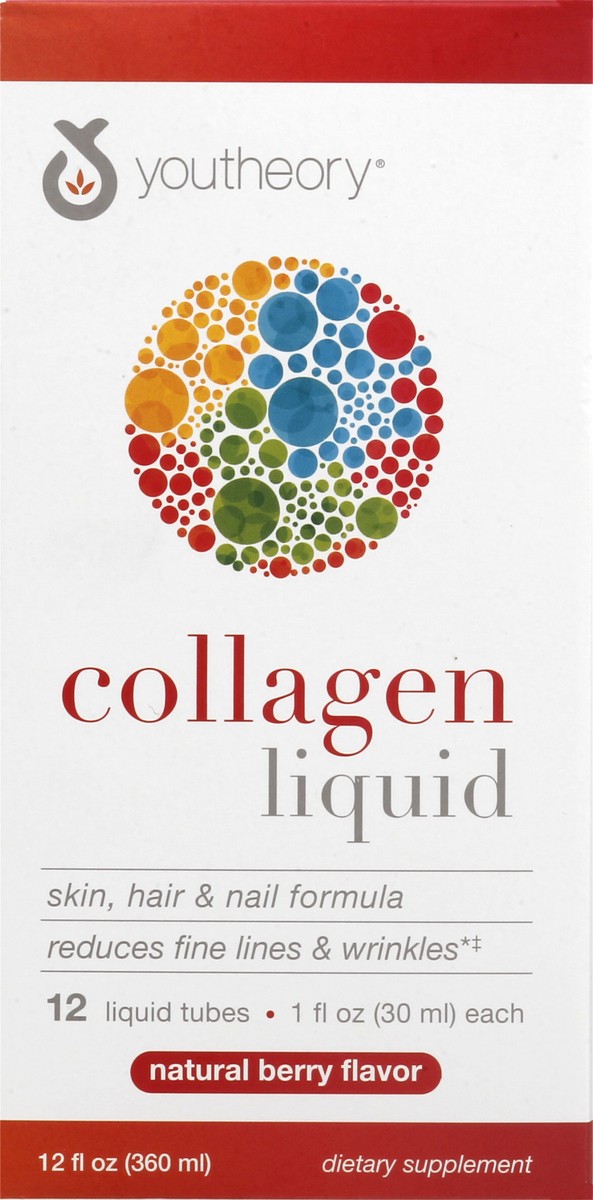 slide 9 of 9, Youtheory Collagen Liquid Packets (Natural Berry), 12 ct., 12 ct