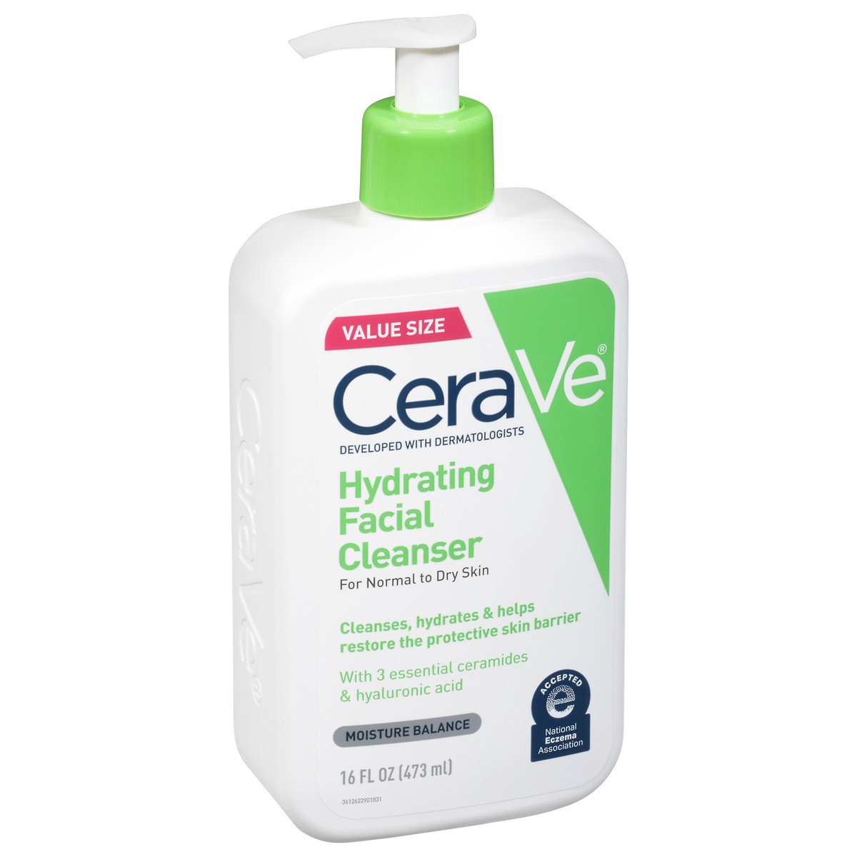 slide 4 of 9, CeraVe Moisture Balance Hydrating Facial Cleanser Value Size 16 fl oz, 16 fl oz