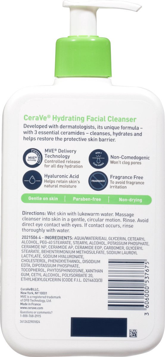 slide 3 of 9, CeraVe Moisture Balance Hydrating Facial Cleanser Value Size 16 fl oz, 16 fl oz