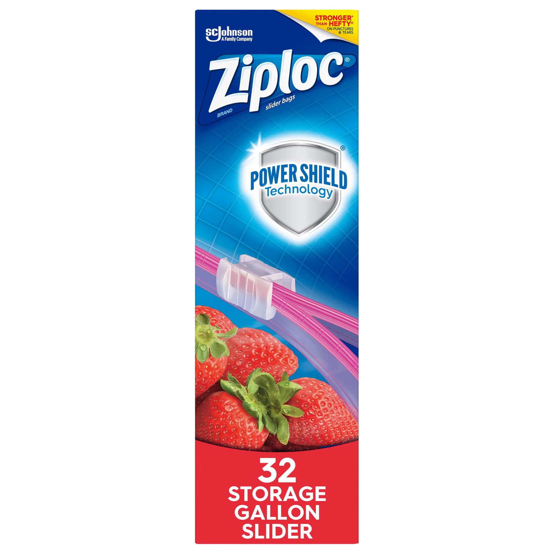 slide 4 of 4, Ziploc Slider Storage Gallon Bags with Power Shield Technology, 32 Count, 32 ct