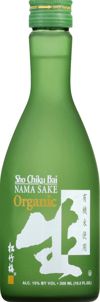 slide 1 of 7, Sho Chiku Bai Sake Organic Nama 300 Ml, 375 ml