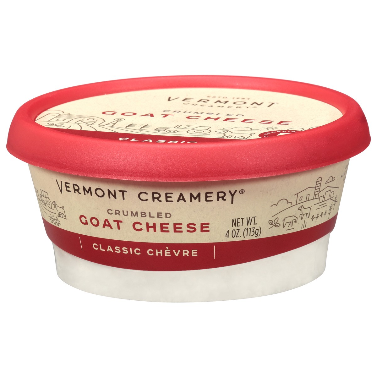 slide 2 of 14, Vermont Creamery Crumbled Classic Chevre Goat Cheese 4 oz, 4 oz