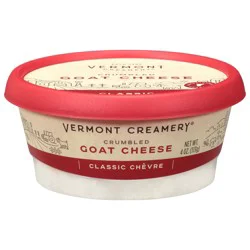 Vermont Creamery Crumbled Classic Chevre Goat Cheese 4 oz