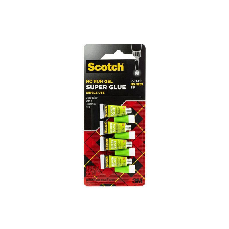 slide 1 of 31, Scotch 4pk Single Use Super Glue, 4 ct