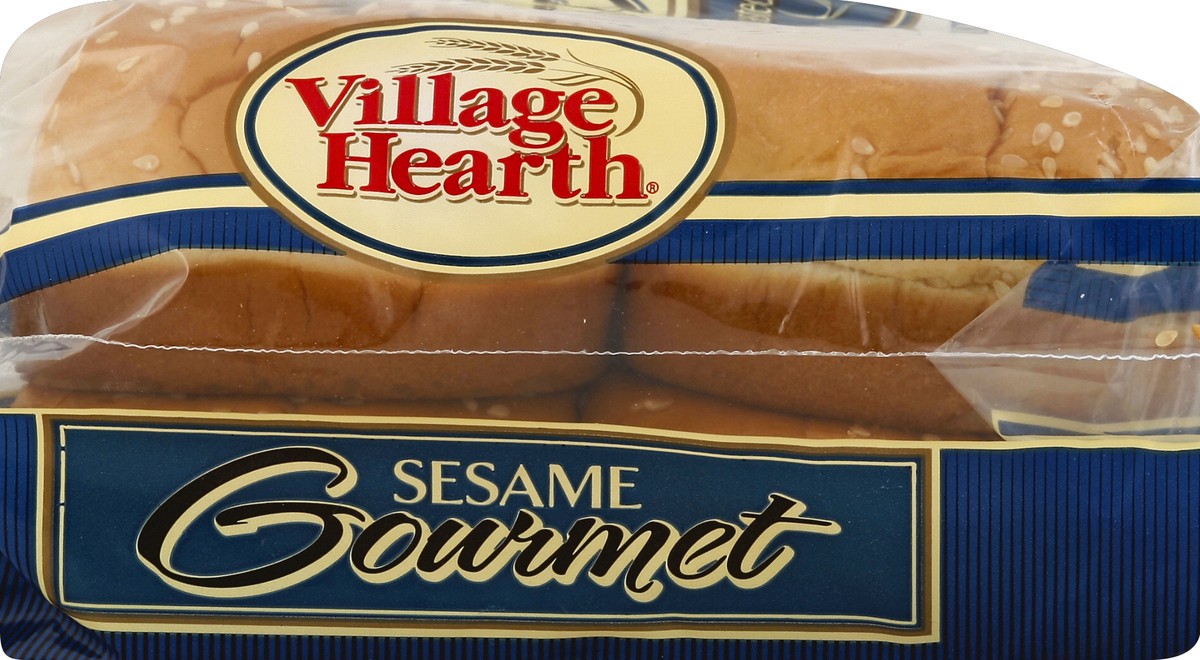 slide 5 of 5, Village Hearth Sliced Gourmet Sesame Buns 8 ea, 8 ct