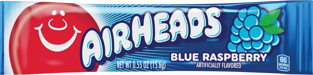 slide 3 of 3, Airheads Blue Raspberry Flavor Individually Wrapped Full Size Candy Bar, .55 ounce, 0.55 oz