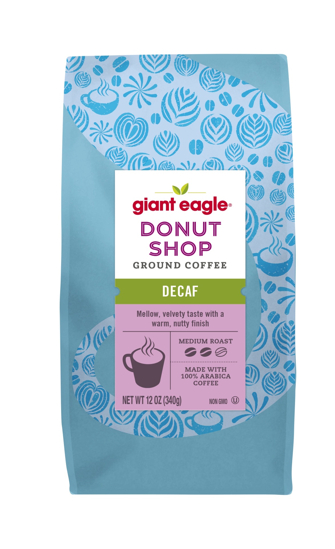 slide 1 of 1, Ge Bag Ground Coffee Donut Shop Decaf - 12 oz, 12 oz