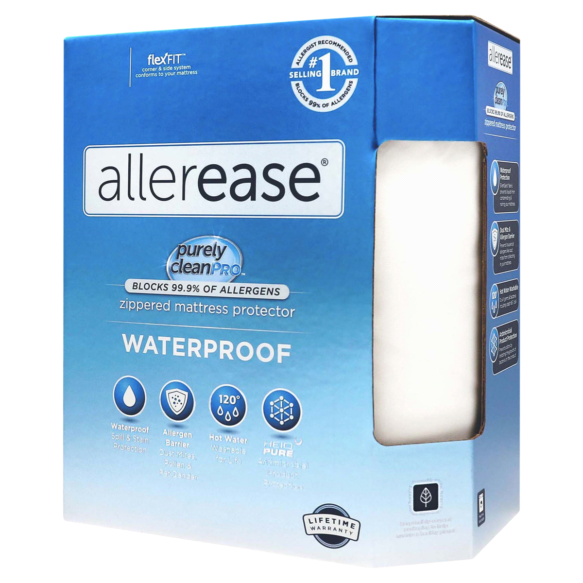 slide 1 of 17, AllerEase Waterproof Allergy Protection Zippered Mattress Protector, 1 ct