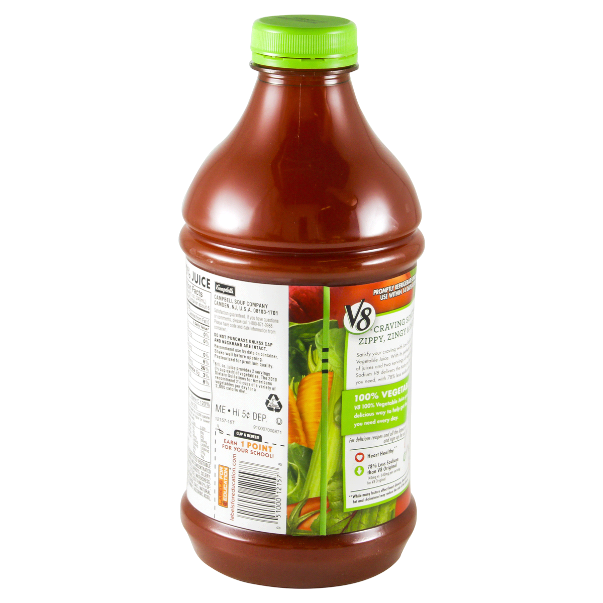 slide 3 of 4, V8 Original Low Sodium 100% Vegetable Juice, 46 fl oz