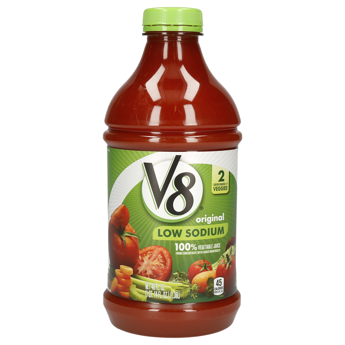 slide 1 of 4, V8 Original Low Sodium 100% Vegetable Juice, 46 fl oz