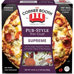 Corner Booth Supreme Pizza