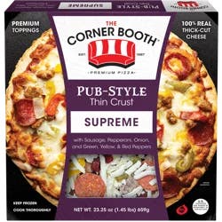 Corner Booth Supreme Pizza