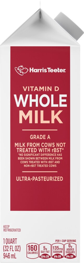 slide 2 of 5, Harris Teeter™ Whole Milk, 32 fl oz