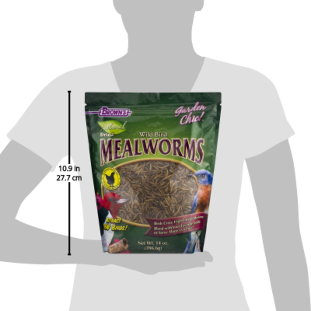 slide 3 of 9, Brown's Dried Natural Mealworms 14.0 oz, 14 oz