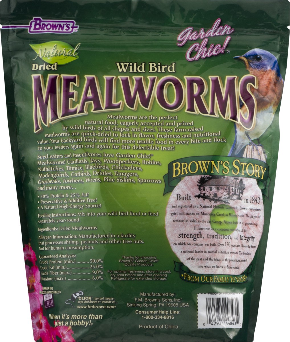 slide 5 of 9, Brown's Dried Natural Mealworms 14.0 oz, 14 oz
