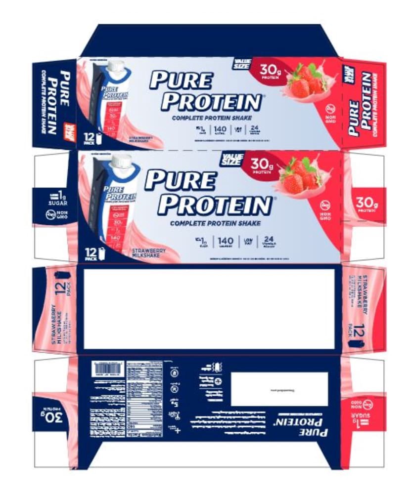 slide 1 of 1, Pure Protein Complete Protein Shake - Rich Strawberry, 12 ct