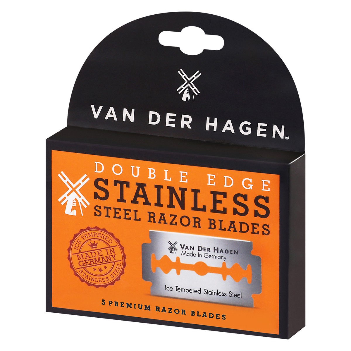 slide 12 of 12, Van Der Hagen Double Edge Stainless Steel Razor Blades 5 ea, 5 ct