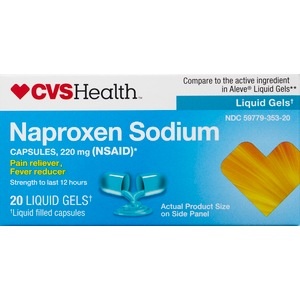 slide 1 of 1, CVS Health Naproxen Sodium 220mg Liquid Gels, 20ct, 20 ct