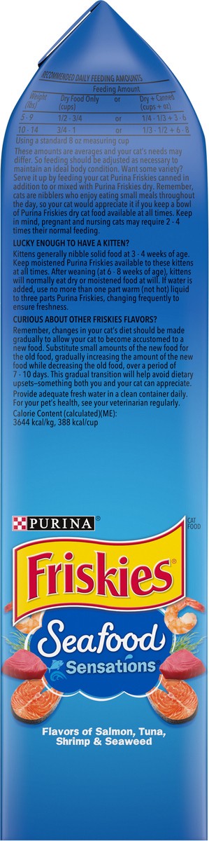 slide 7 of 9, Friskies Purina Friskies Seafood Sensations with Flavors of Salmon, Tuna, Shrimp & Seaweed Adult Complete & Balanced Dry Cat Food - 3.15lbs, 3.15 lb