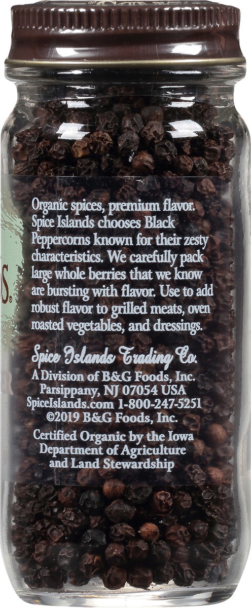 slide 6 of 7, Spice Islands Organic Whole Black Pepper 2.2 oz. Jar, 2.2 oz