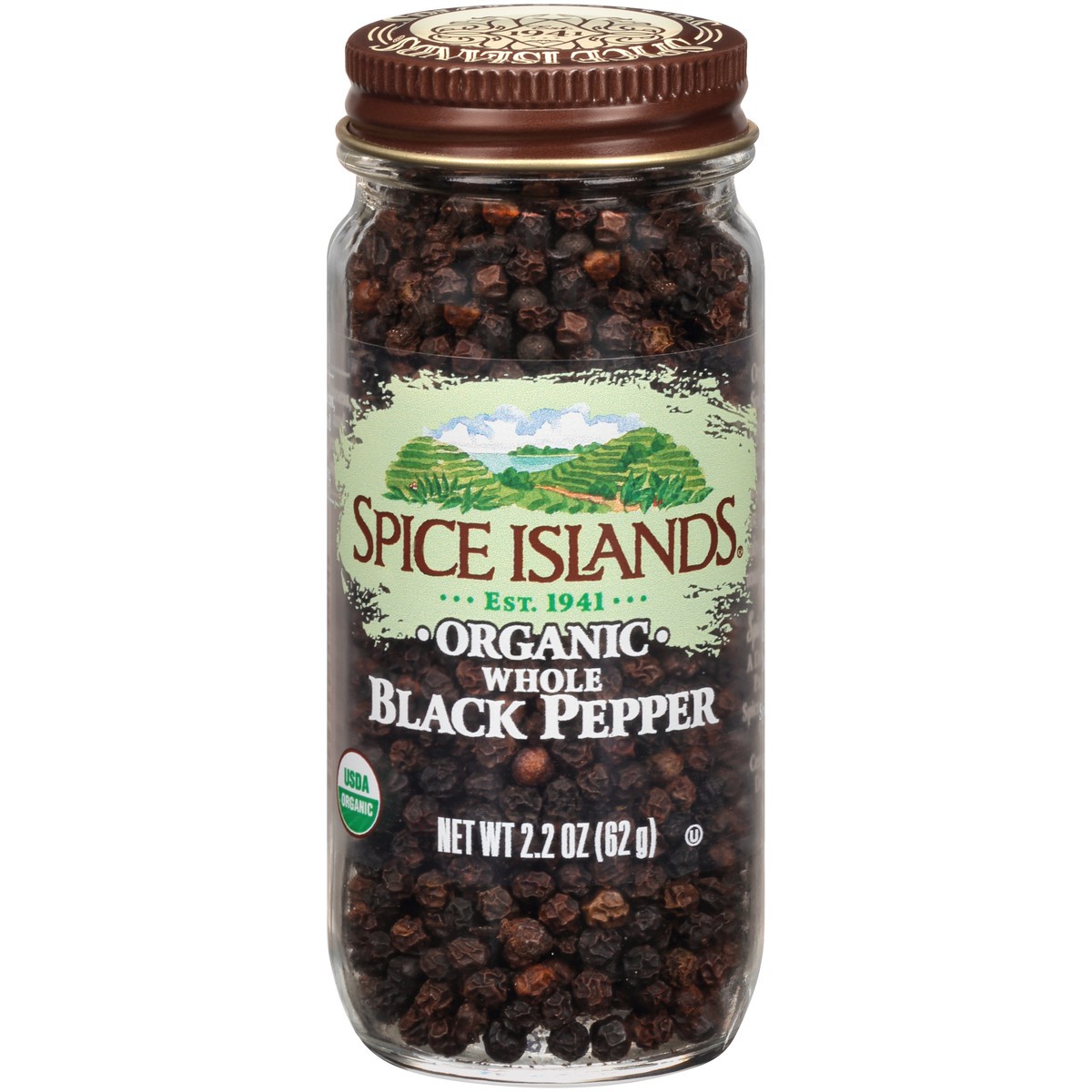 slide 1 of 7, Spice Islands Organic Whole Black Pepper 2.2 oz. Jar, 2.2 oz