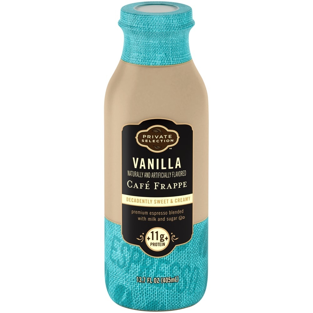 slide 1 of 1, Private Selection Vanilla Cafe Frappe, 13.7 fl oz