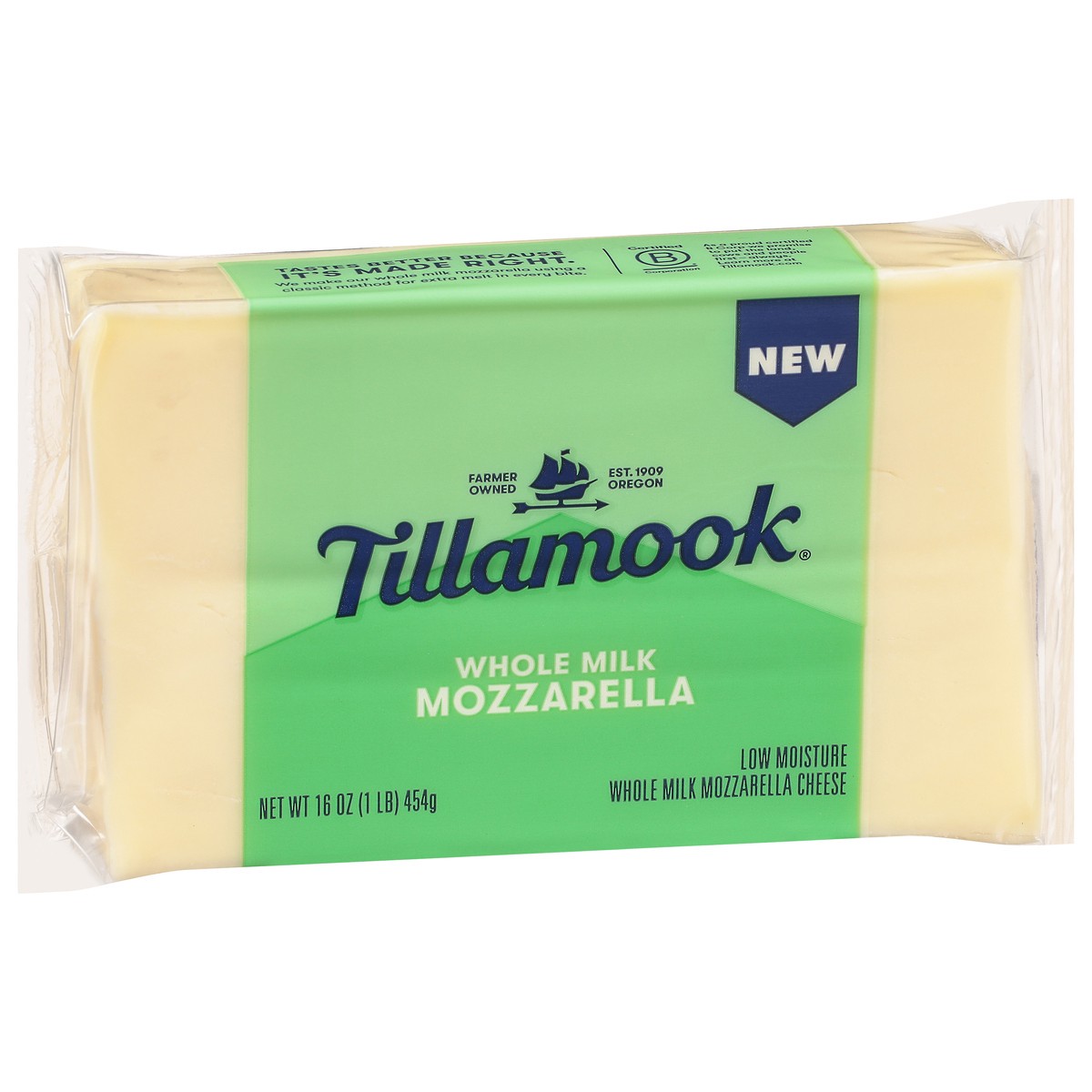 slide 8 of 13, Tillamook Whole Milk Mozzarella Cheese 16 oz, 16 oz