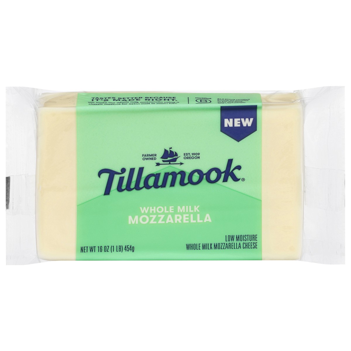 slide 1 of 13, Tillamook Low Moisture Whole Milk Mozzarella Cheese 16 oz, 16 oz