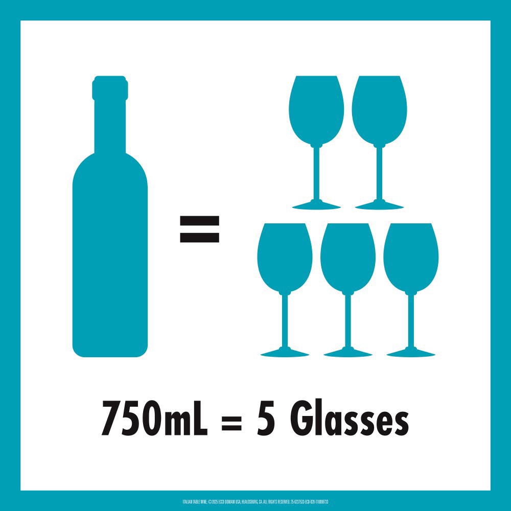 slide 4 of 6, Ecco Domani 90 Calorie Pinot Grigio Italian White Wine, 750 ml