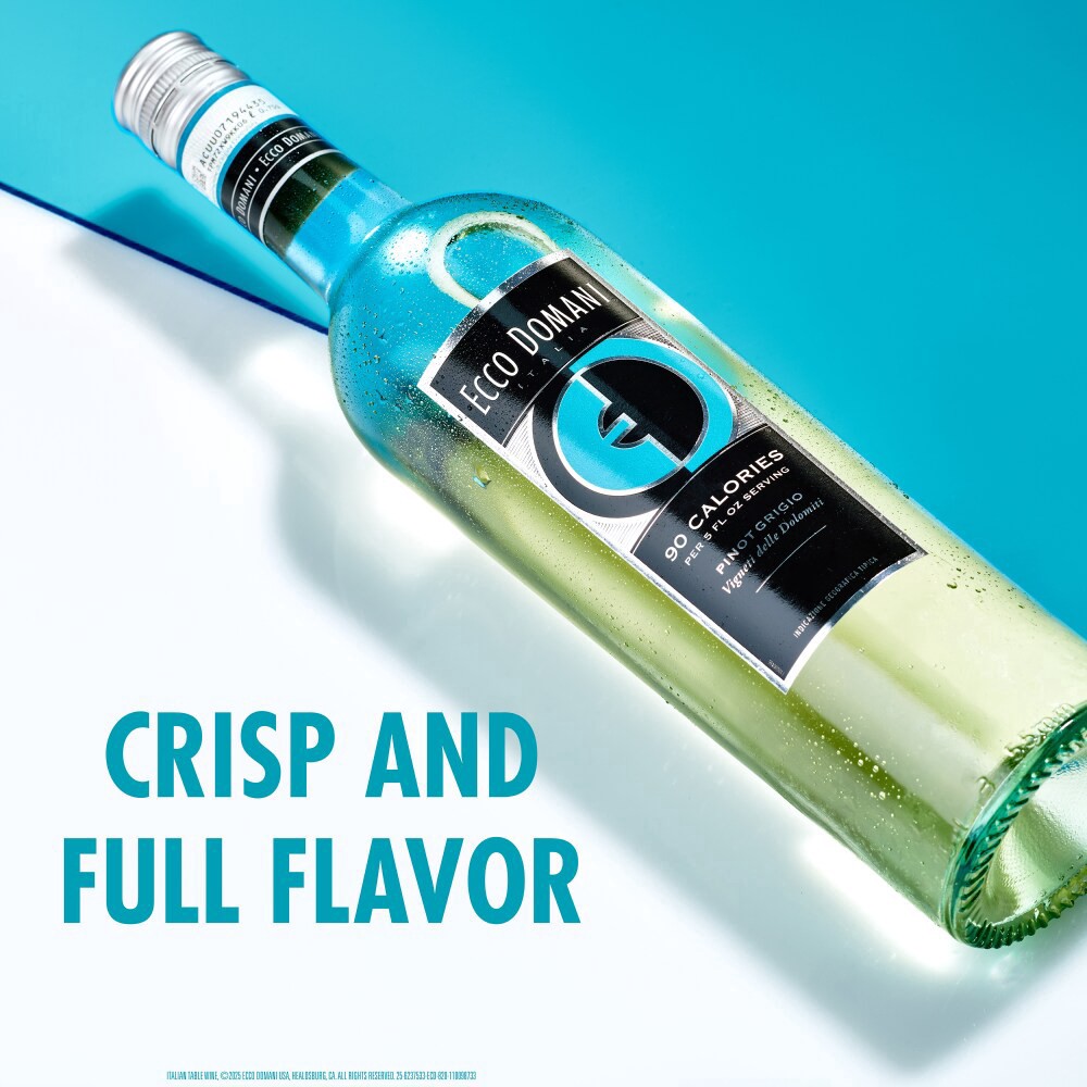 slide 2 of 6, Ecco Domani 90 Calorie Pinot Grigio Italian White Wine, 750 ml