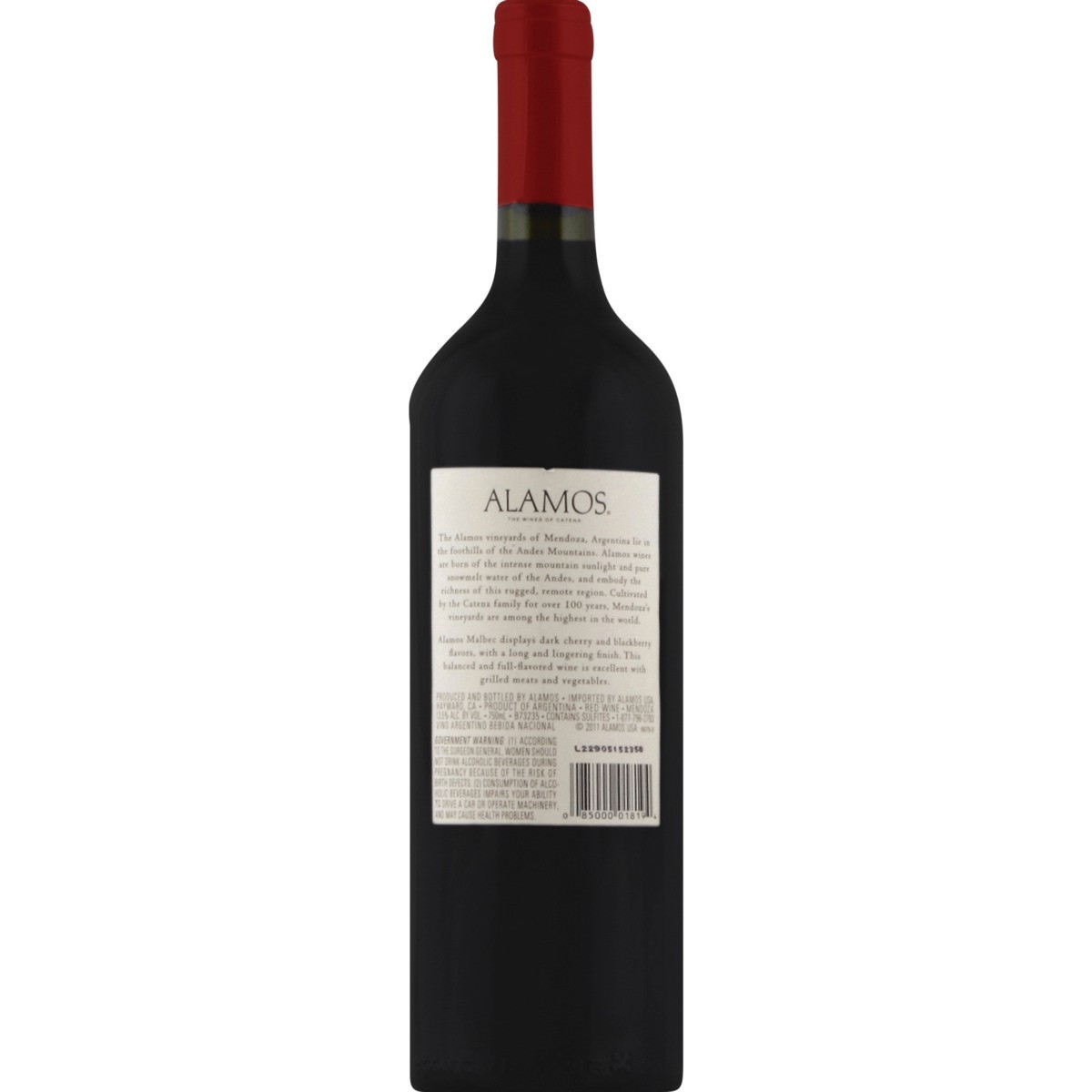 slide 5 of 7, Alamos Red Wine, 750 ml
