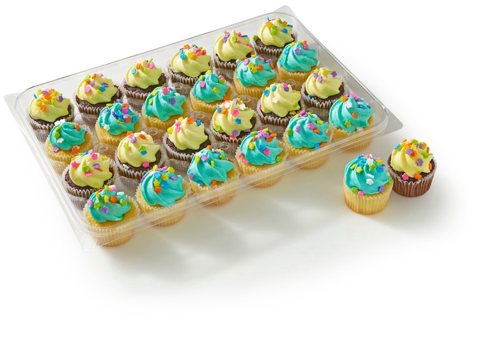 slide 2 of 2, Bakery Fresh Spring Mini Cupcakes, 24 ct