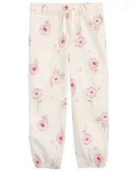 Carter's Carters Baby Floral Pull-On Joggers Ivory 12M