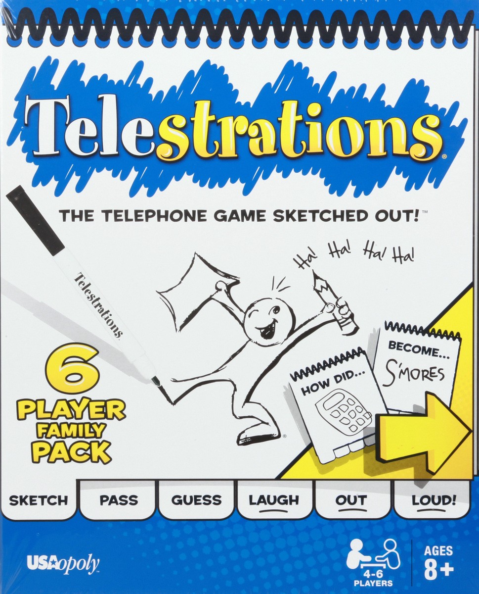 slide 8 of 9, USAopoly Telestrations Ages 8+ Family Pack The Telephone Game Sketched Out 1 ea, 1 ct