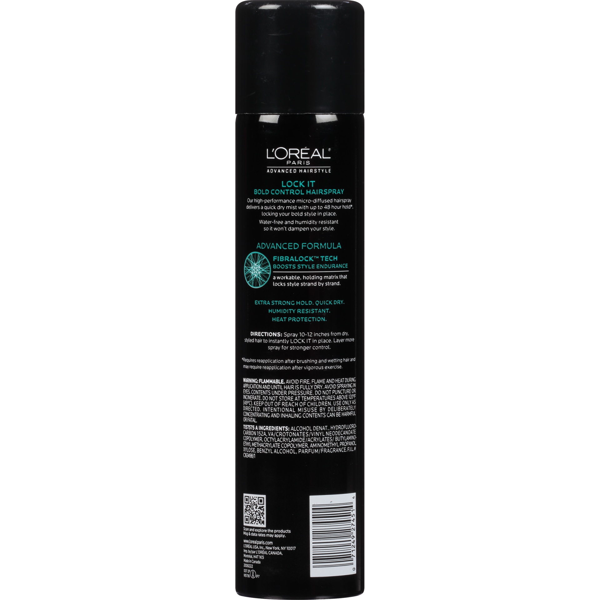 slide 5 of 6, L'Oréal Advanced Hairstyle Lock It Bold Control Hairspray, 8.25 oz