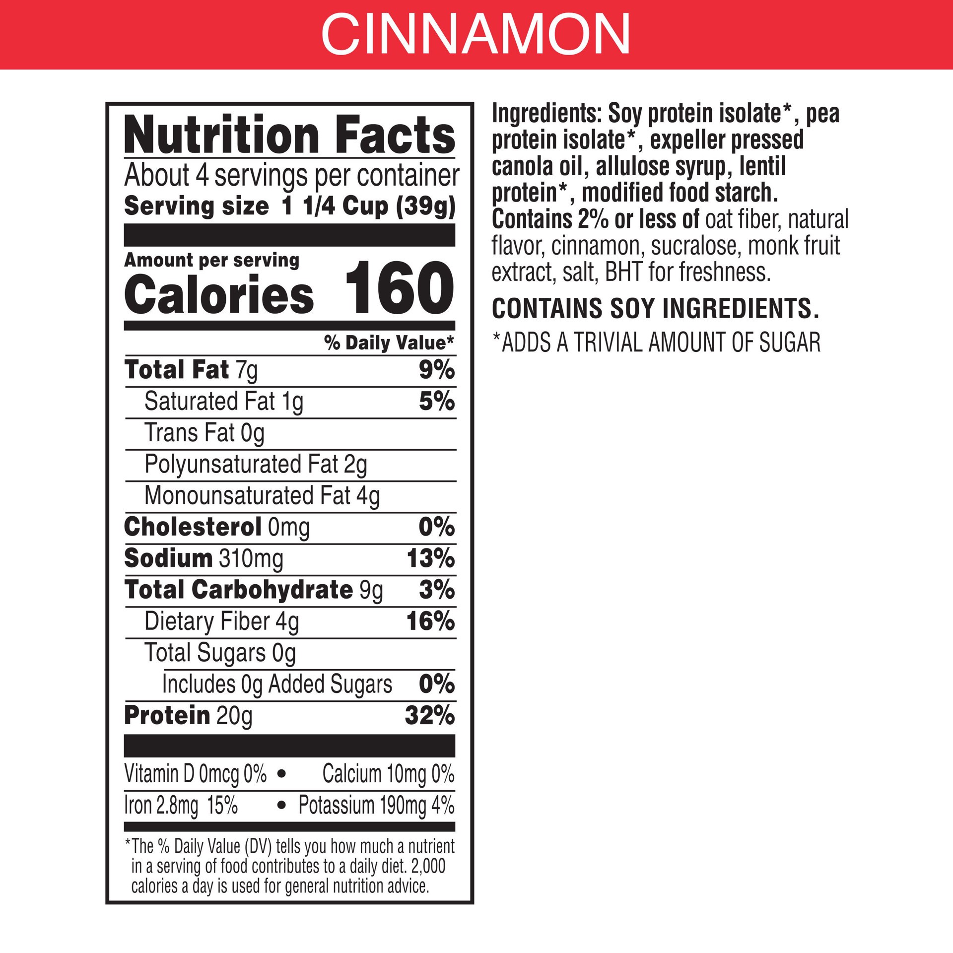 slide 2 of 5, Special K Kellogg's Special K Zero Breakfast Cereal, Keto Friendly, Protein Cereal, Cinnamon, 6.3oz Box (1 Box), 6.3 oz
